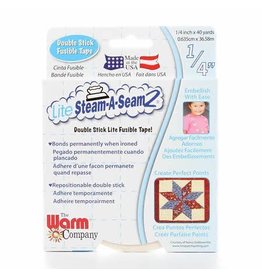 PD ON ORDER-Lite Steam-A-Seam 2: Double Stick Lite Fusible Tape 1/4” X 40 yds