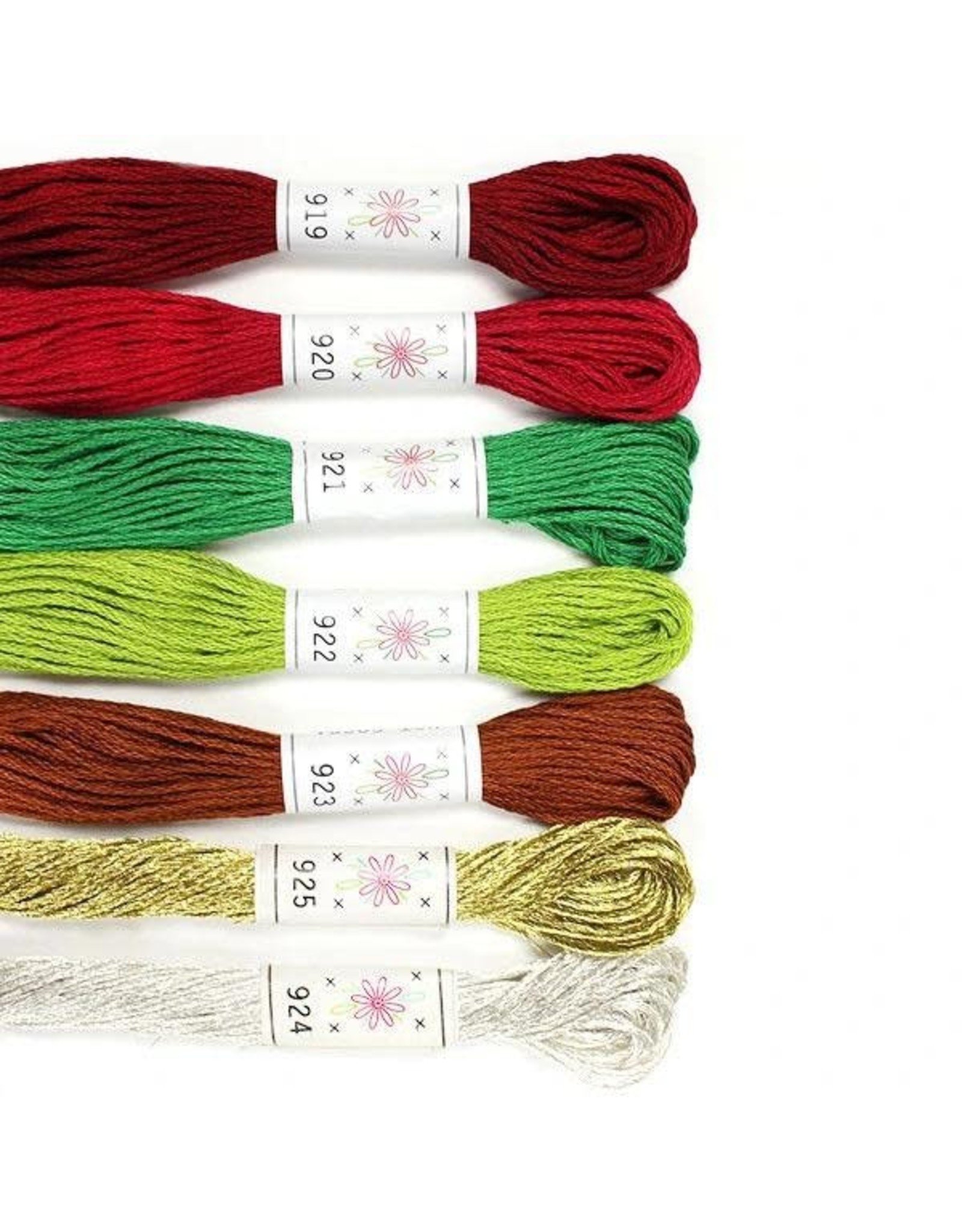 Sublime Stitching Embroidery Floss Set, Christmas Tree Palette - Seven 8.75  yard skeins