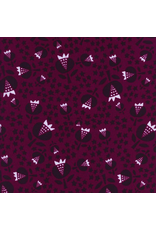Alexia Abegg Rayon, Flower Shop, Thistle in Cerise, Fabric Half-Yards