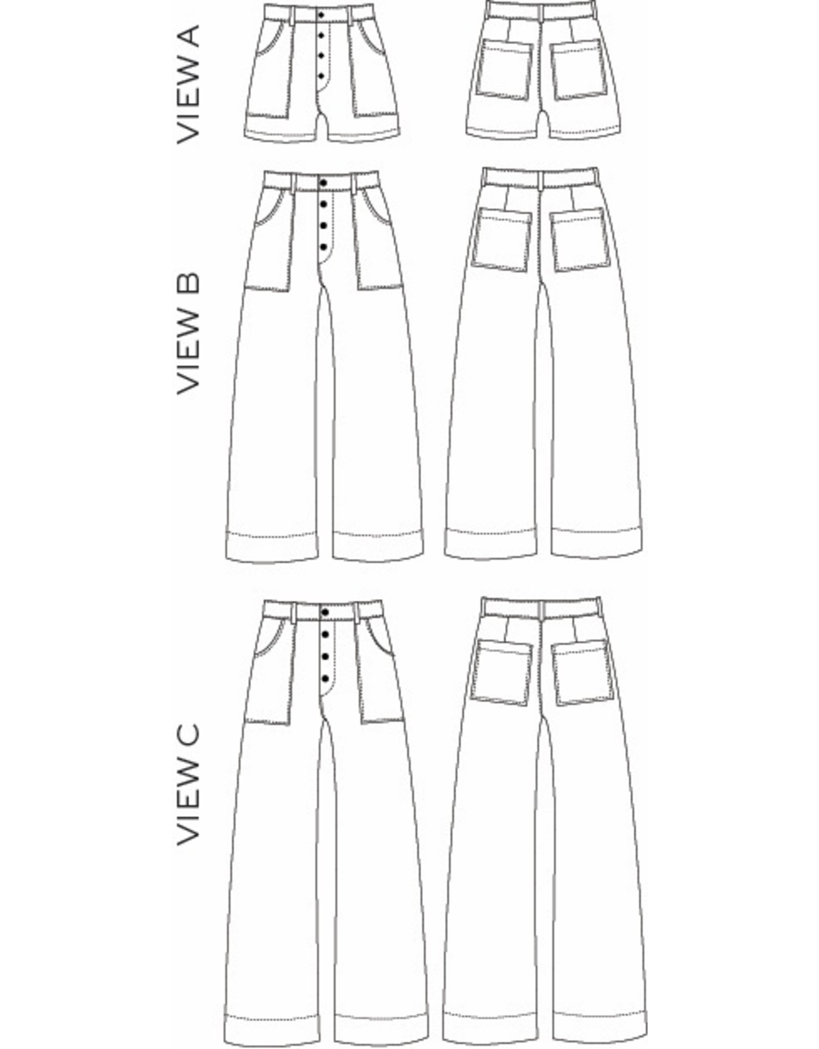 True Bias ON ORDER-Lander Pants/Shorts -  Pattern (expected Mid-March)