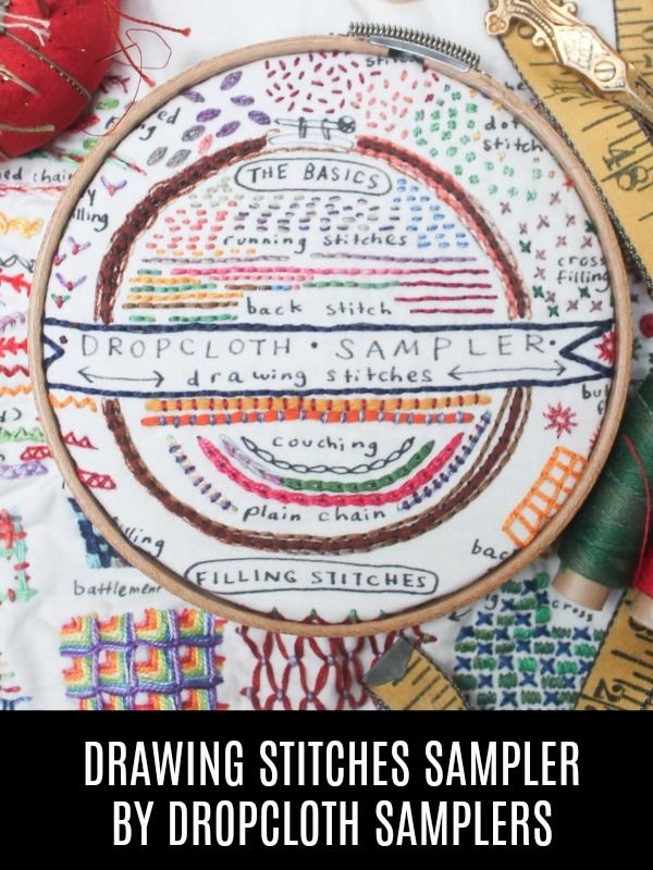 Drawing Stitches Sampler, Embroidery Sampler from Dropcloth Samplers ...