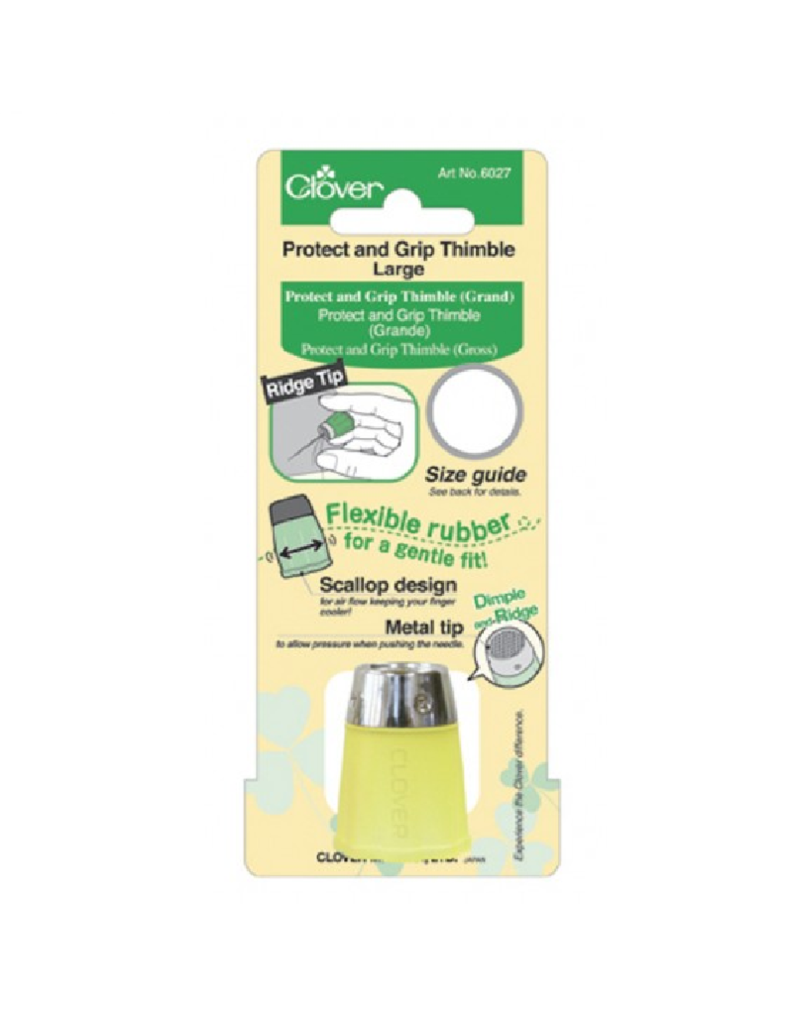 Clover Protect and Grip Thimble, Size Large