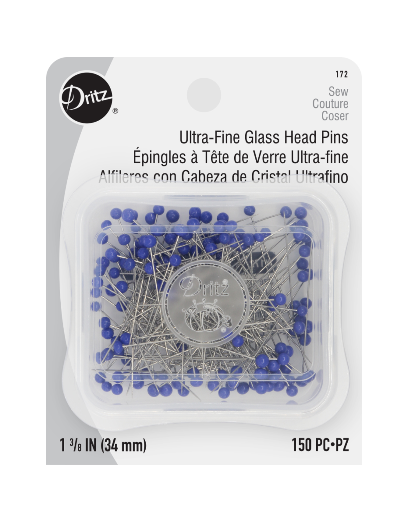 Dritz Ultra Fine Glass Head Pins, 150ct.