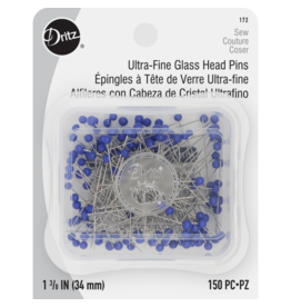 Dritz ON ORDER-Ultra Fine Glass Head Pins, 1-3/", 150ct.