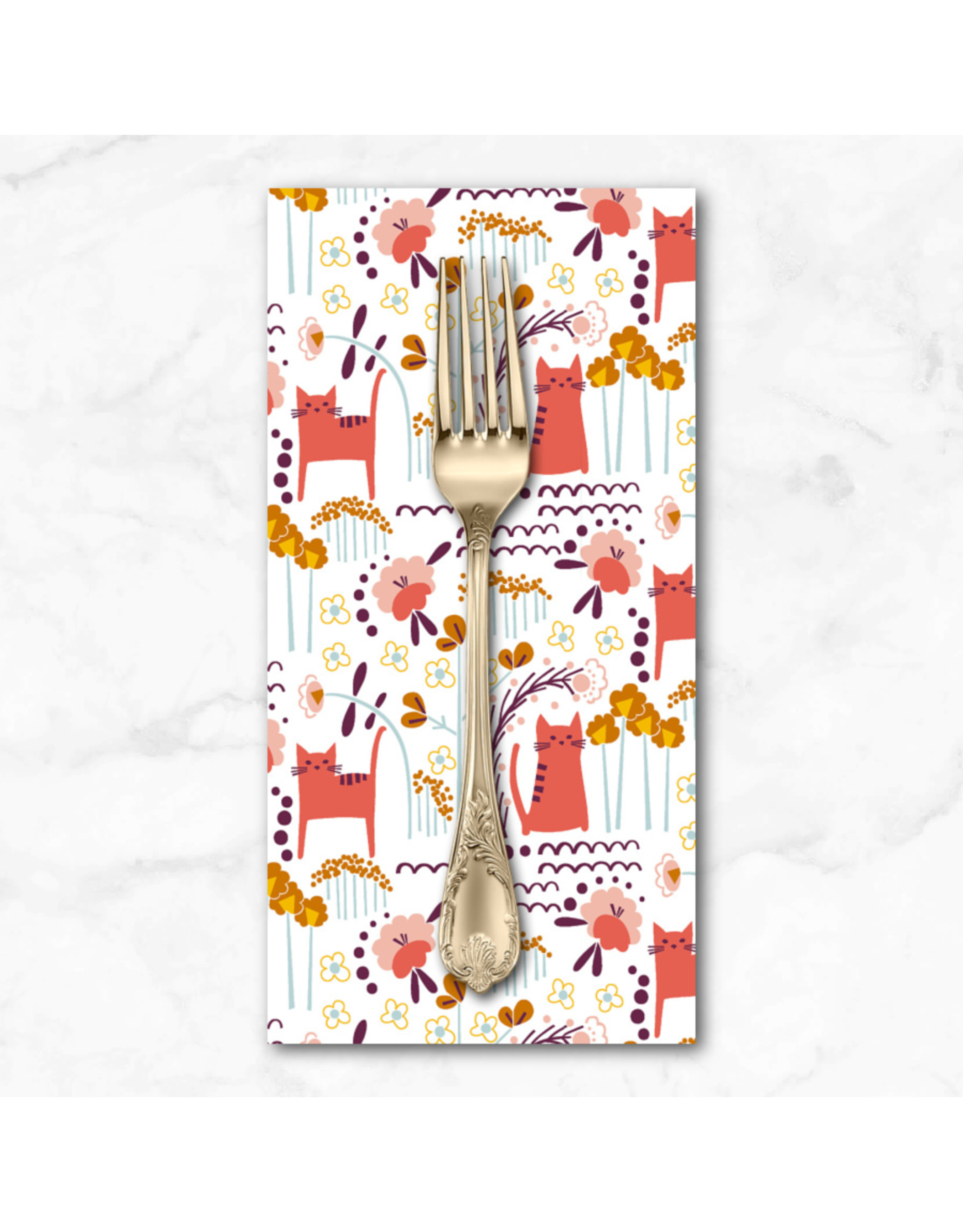 PD's Cotton + Steel Collection Glory, Elsies Cat in Sunrise, Dinner Napkin