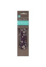 Frou-Frou, France Bias Tape, Fleuri in Violet, 3/4" Double Fold, sold by the 1/2 yard