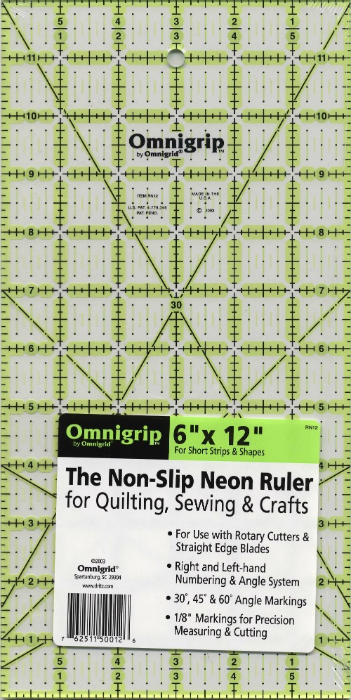 Omnigrip Non-Slip Ruler 6 x 12 - Picking Daisies
