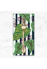 PD's Kathy Doughty Collection Earth Made Paradise, Tropical Leaf in Cool, Dinner Napkin