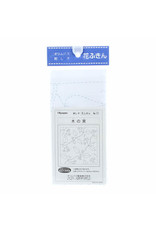 Japan Import Sashiko Cloth, Hana-Fukin (Nuts) in White No.13