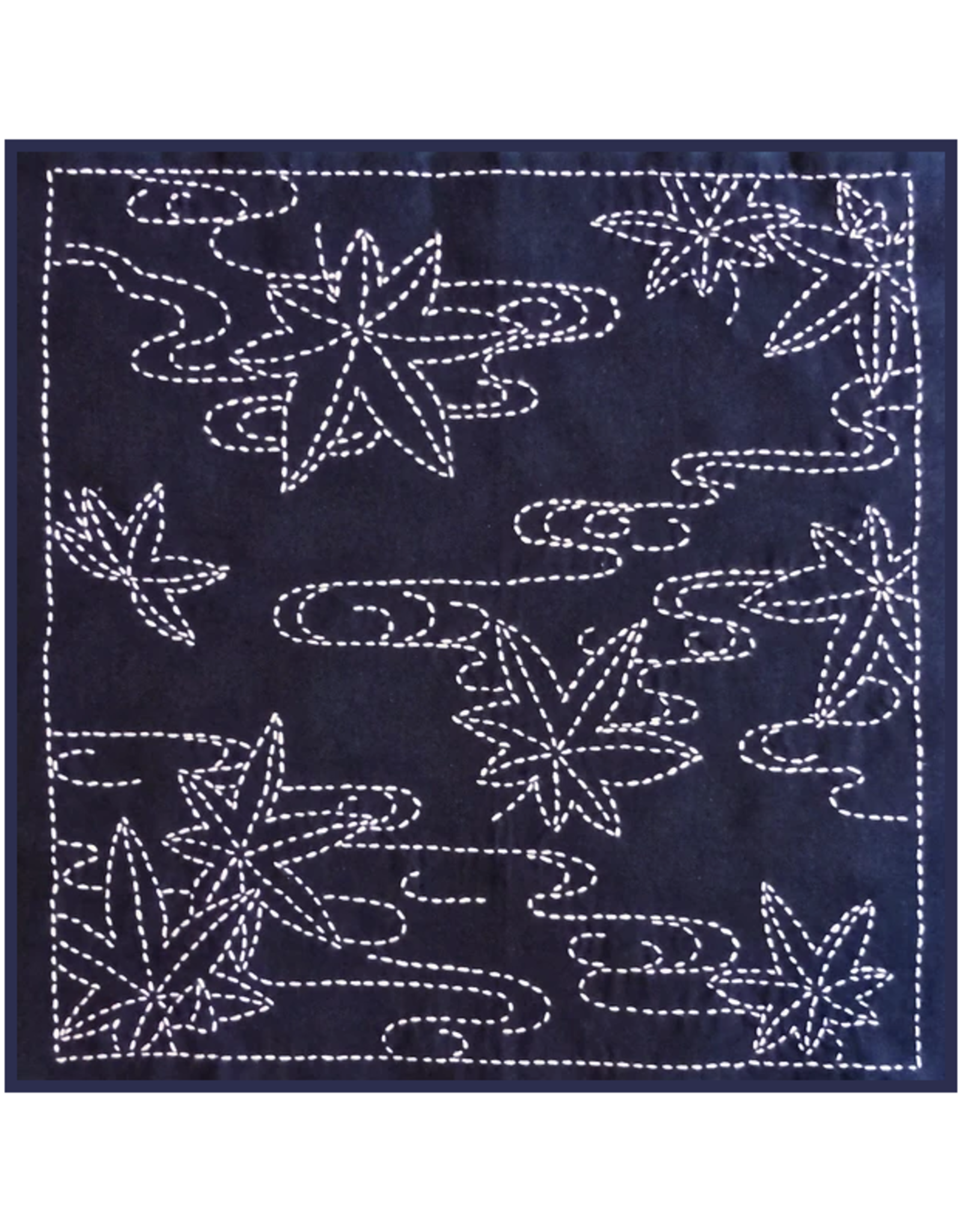 Sashiko Stitch Fabric in Navy