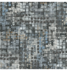 Northcott City Lights, Small Squares in Mid Gray, Fabric Half-Yards