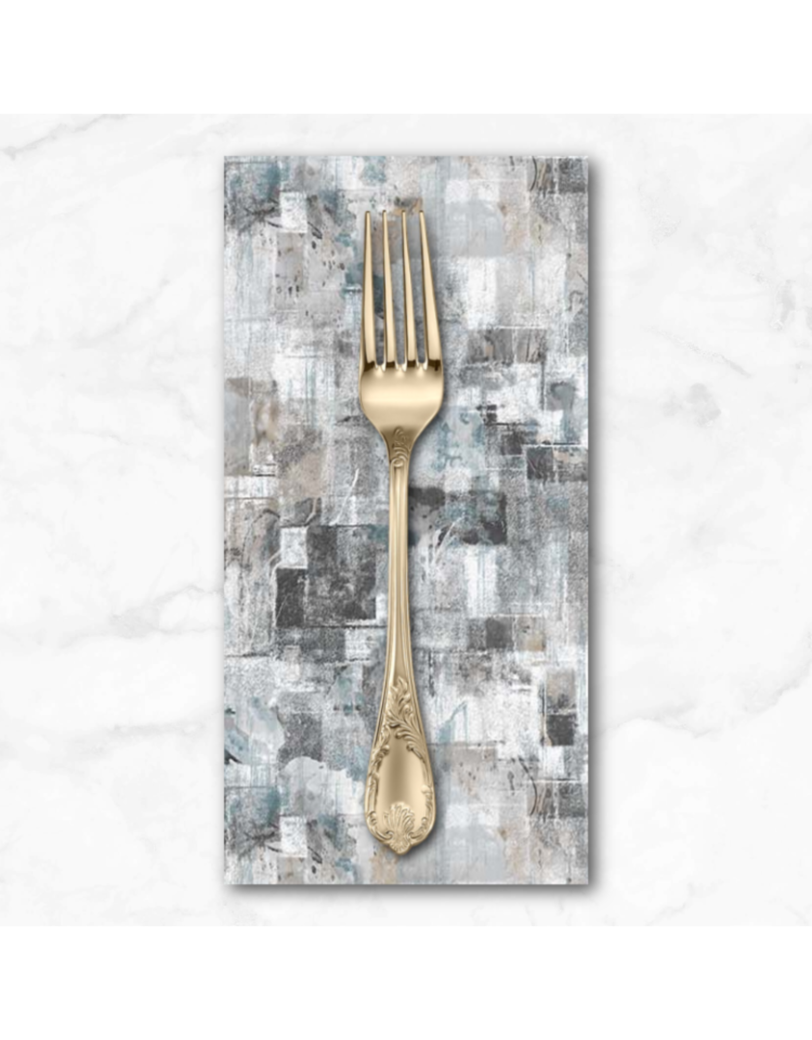 PD's Northcott Collection City Lights, Large Textured Blocks in Light Gray, Dinner Napkin