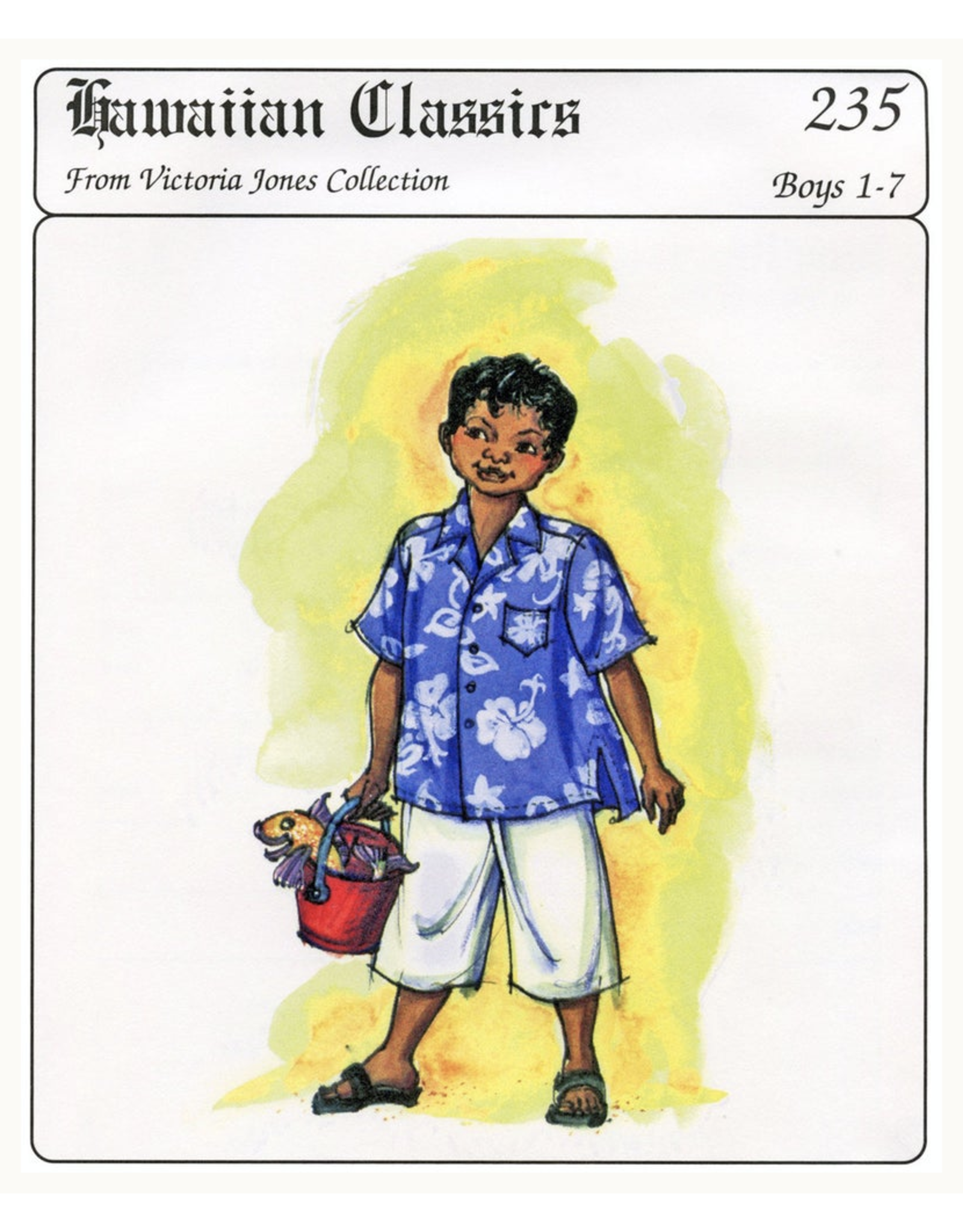 Victoria Jones Collection Hawaiian Classics, Boy's Aloha Shirt Sewing Pattern