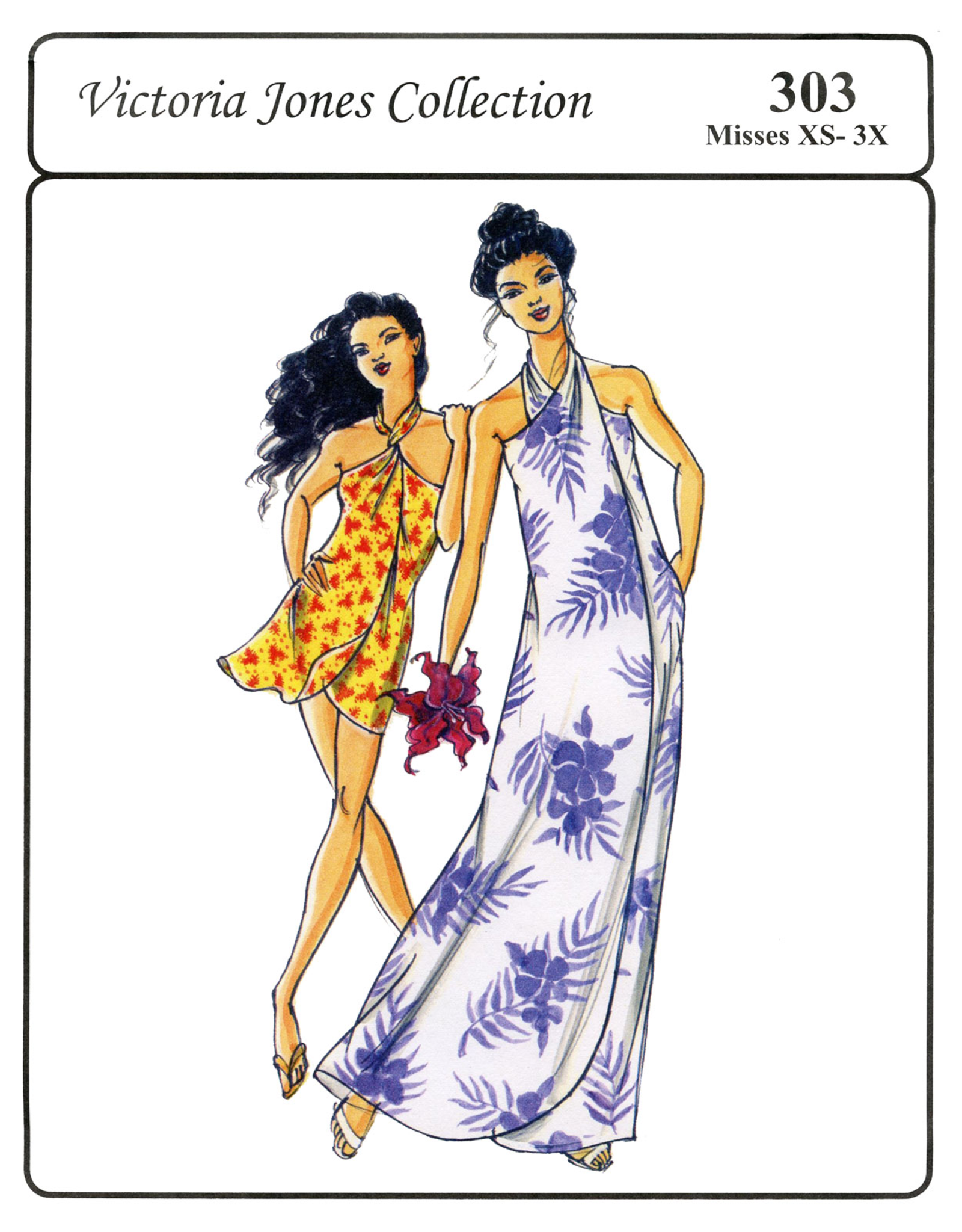 Victoria Jones Collection Hawaiian Classics, Misses Pareau Sewing Pattern