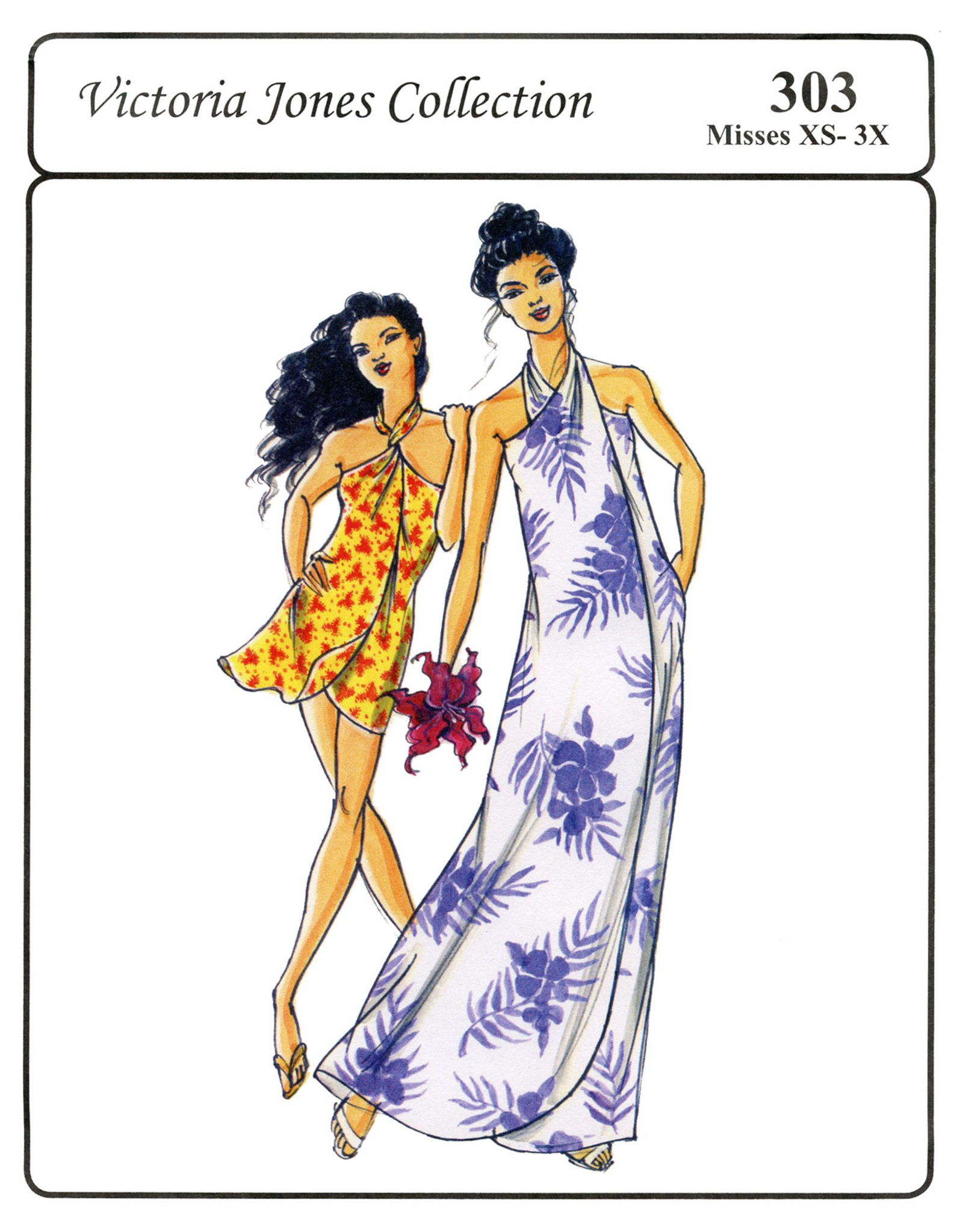 Victoria Jones Collection ON SALE - Hawaiian Classics, Misses Pareau Sewing Pattern