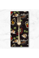 PD's Sevenberry Collection Island Paradise, Island Life in Black, Dinner Napkin