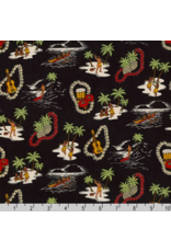PD's Sevenberry Collection Island Paradise, Island Life in Black, Dinner Napkin