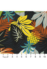 PD's Sevenberry Collection Island Paradise, Pineapples in Black, Dinner Napkin