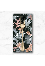 PD's Sevenberry Collection Island Paradise, Bird of Paradise in Black, Dinner Napkin