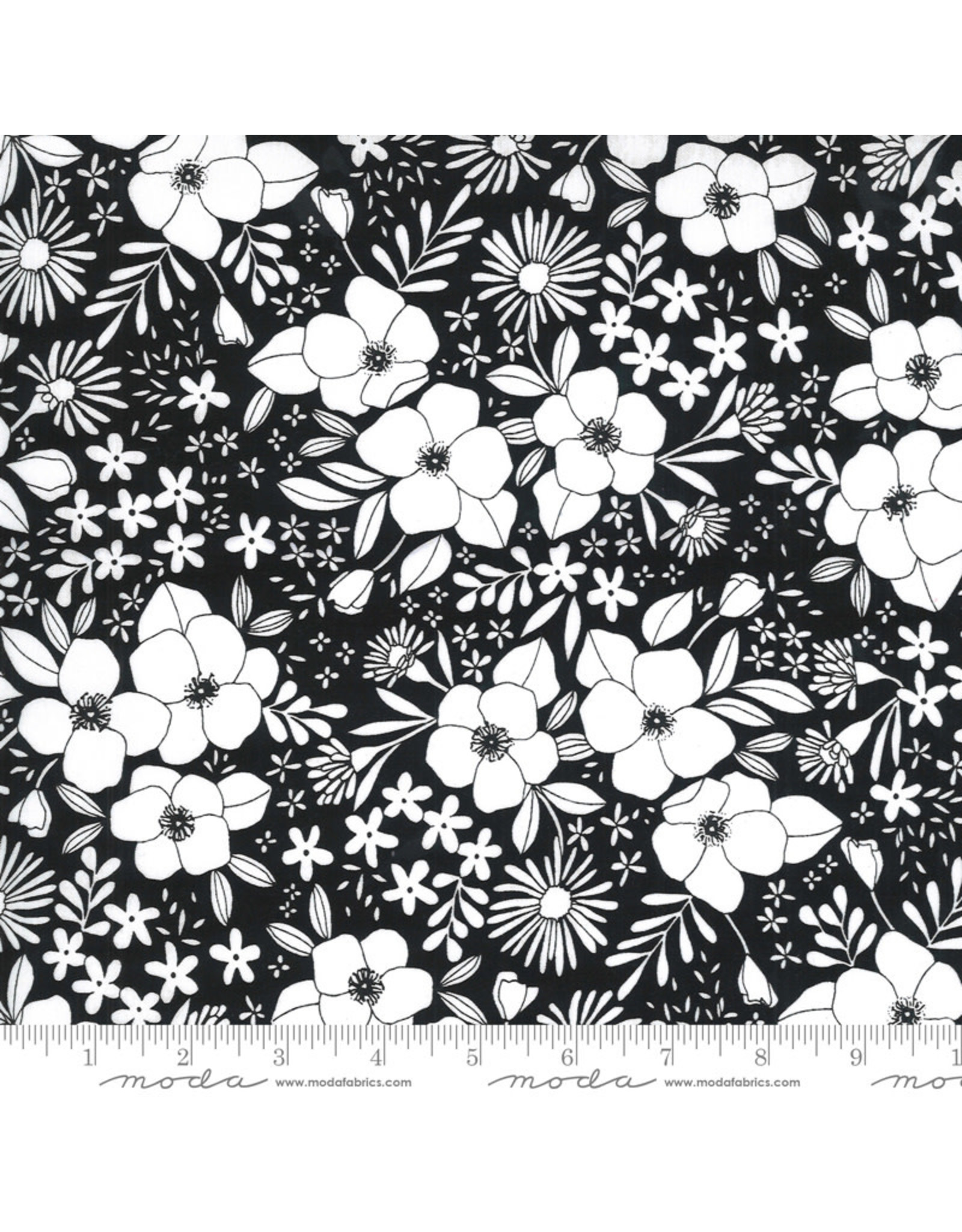 PD's Moda Collection Illustrations, Wild Florals in Ink, Dinner Napkin