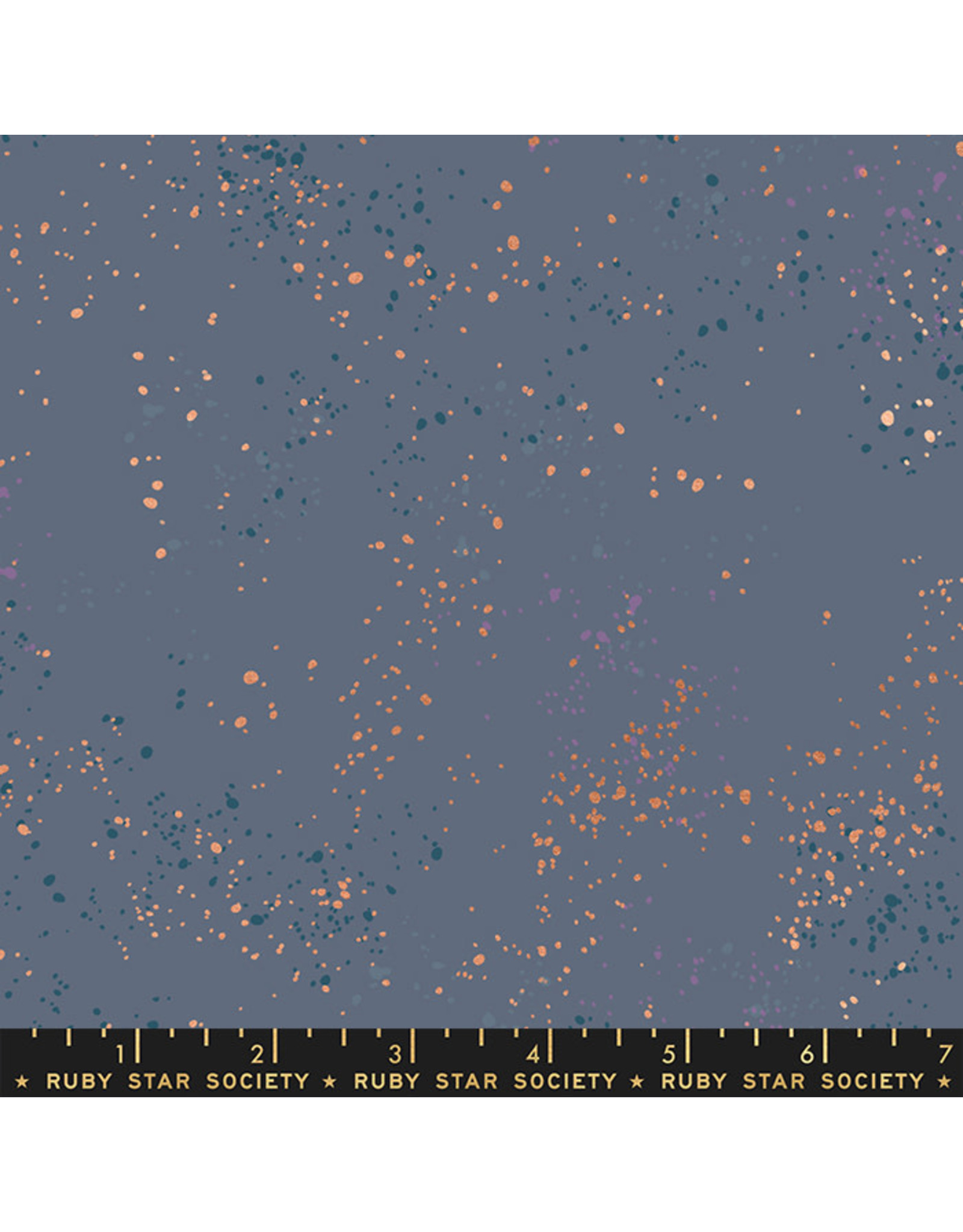 Rashida Coleman-Hale Ruby Star Society, Speckled New in Blue Slate, Fabric Half-Yards