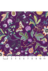 Figo Forage, Garden in Purple, Fabric Half-Yards