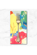 PD's Moda Collection Fanciful Forest, Scenic Watercolor Trees in Multi Leaf, Dinner Napkin
