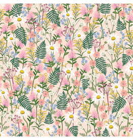 Rifle Paper Co. Wildwood, Wildflowers in Pink, Fabric Half-Yards