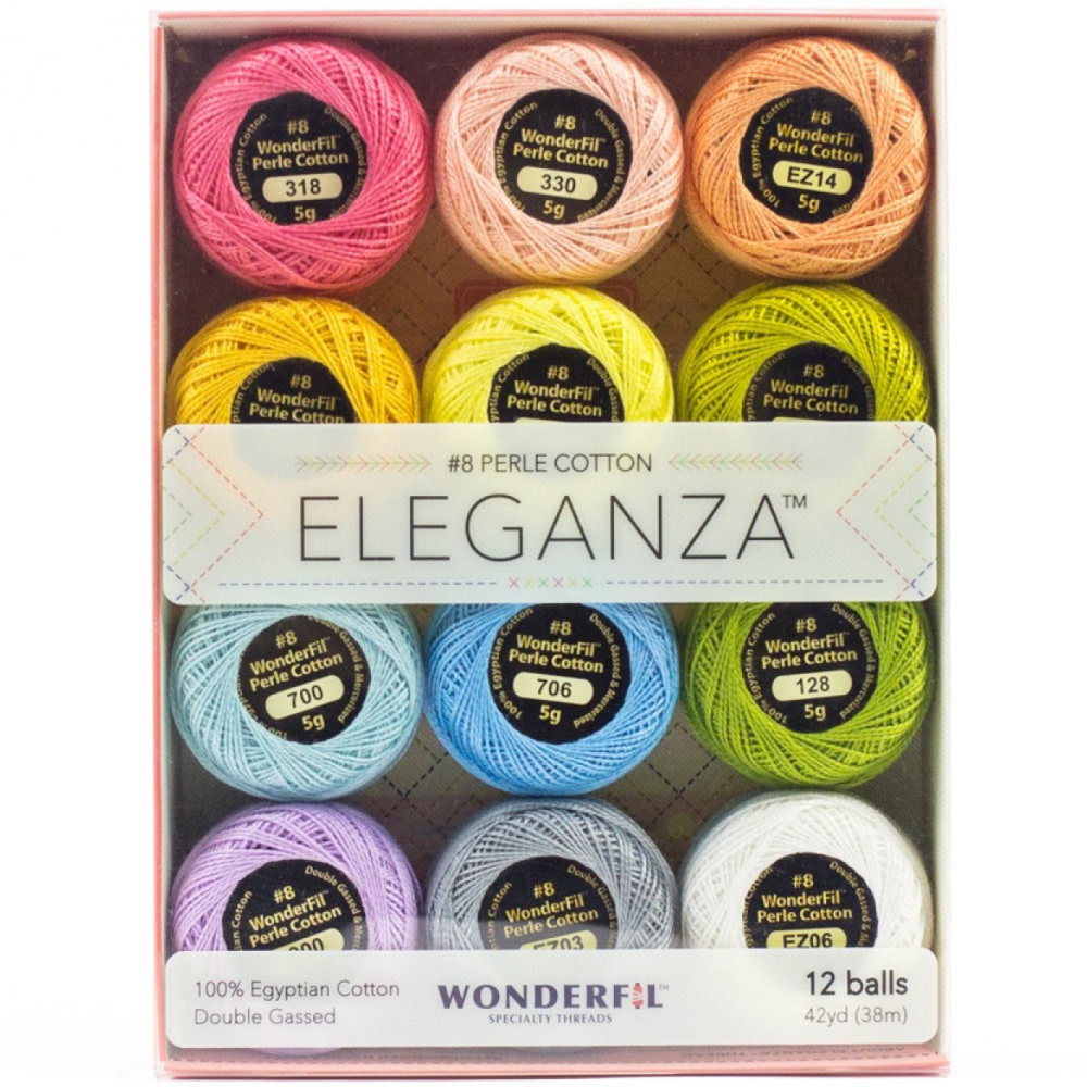 Eleganza Pastels, Perle (Pearl) Cotton, Set of 12 Size 8 from