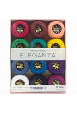 WonderFil Eleganza in Kaleidoscope Perle (Pearl) Cotton, Set of 12 Size 8 from WonderFil
