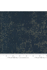 PD's Moda Collection Dance in Paris, Spotted Gold Metallic Dots in Navy, Dinner Napkin