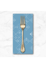 PD's Giucy Giuce Collection Century Prints, Deco Tiles in Chambray Blue, Dinner Napkin