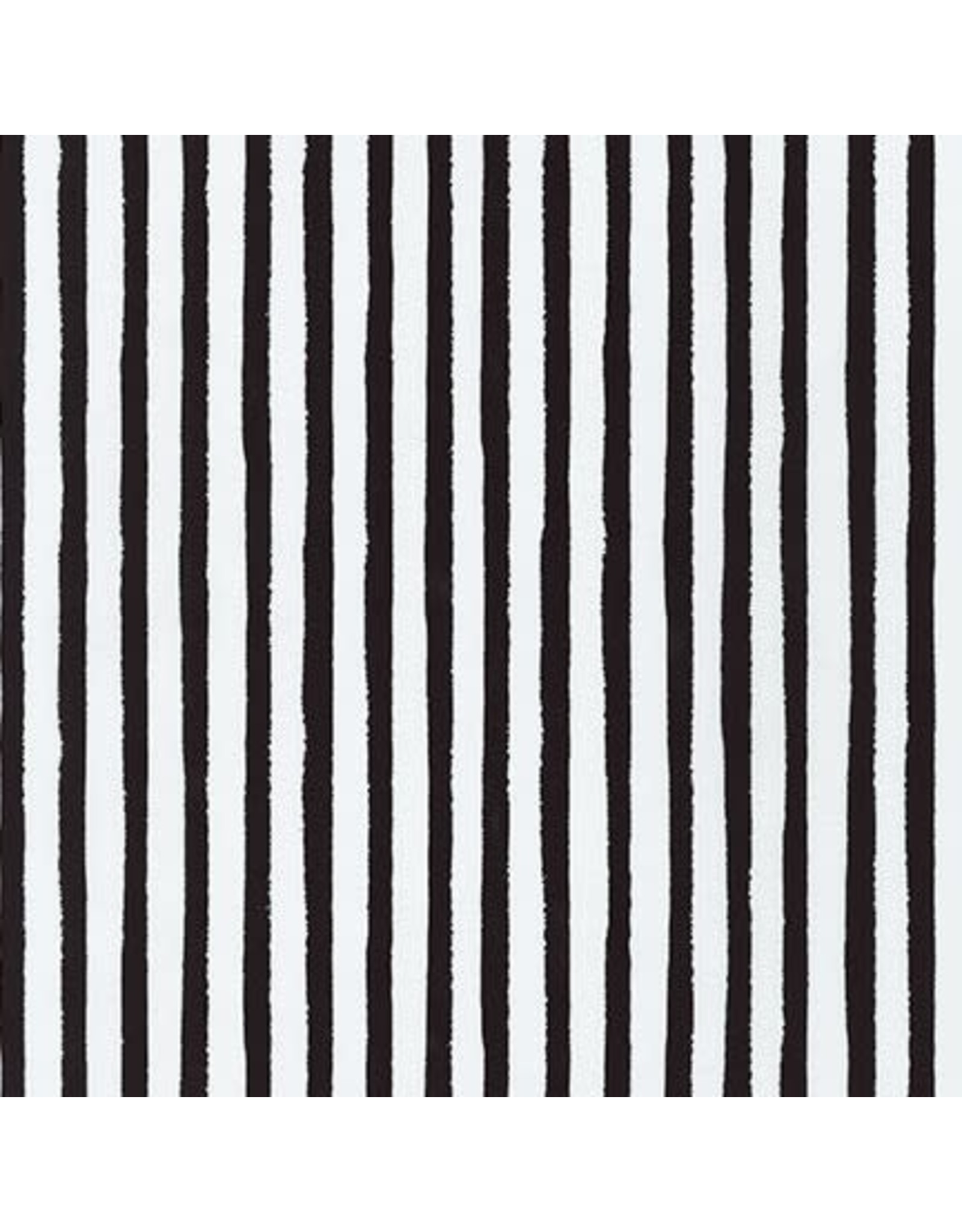 PD's Robert Kaufman Collection Dot and Stripe Delights, Stripes in Black, Dinner Napkin
