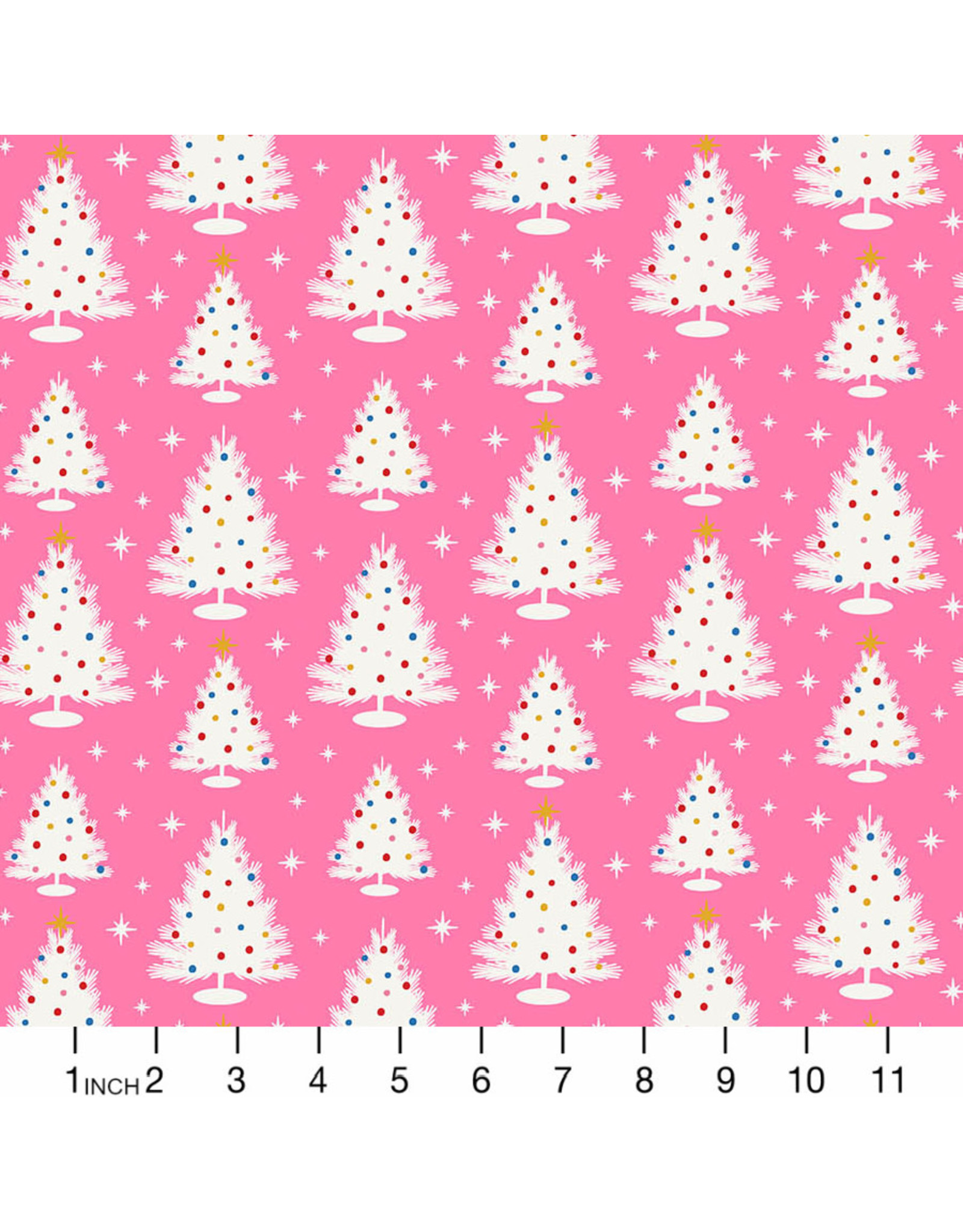 Christmas Collection Peppermint, Trees in Pink, Dinner Napkin