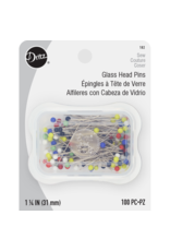 Dritz ON ORDER-Glass Head Pins, 100ct.