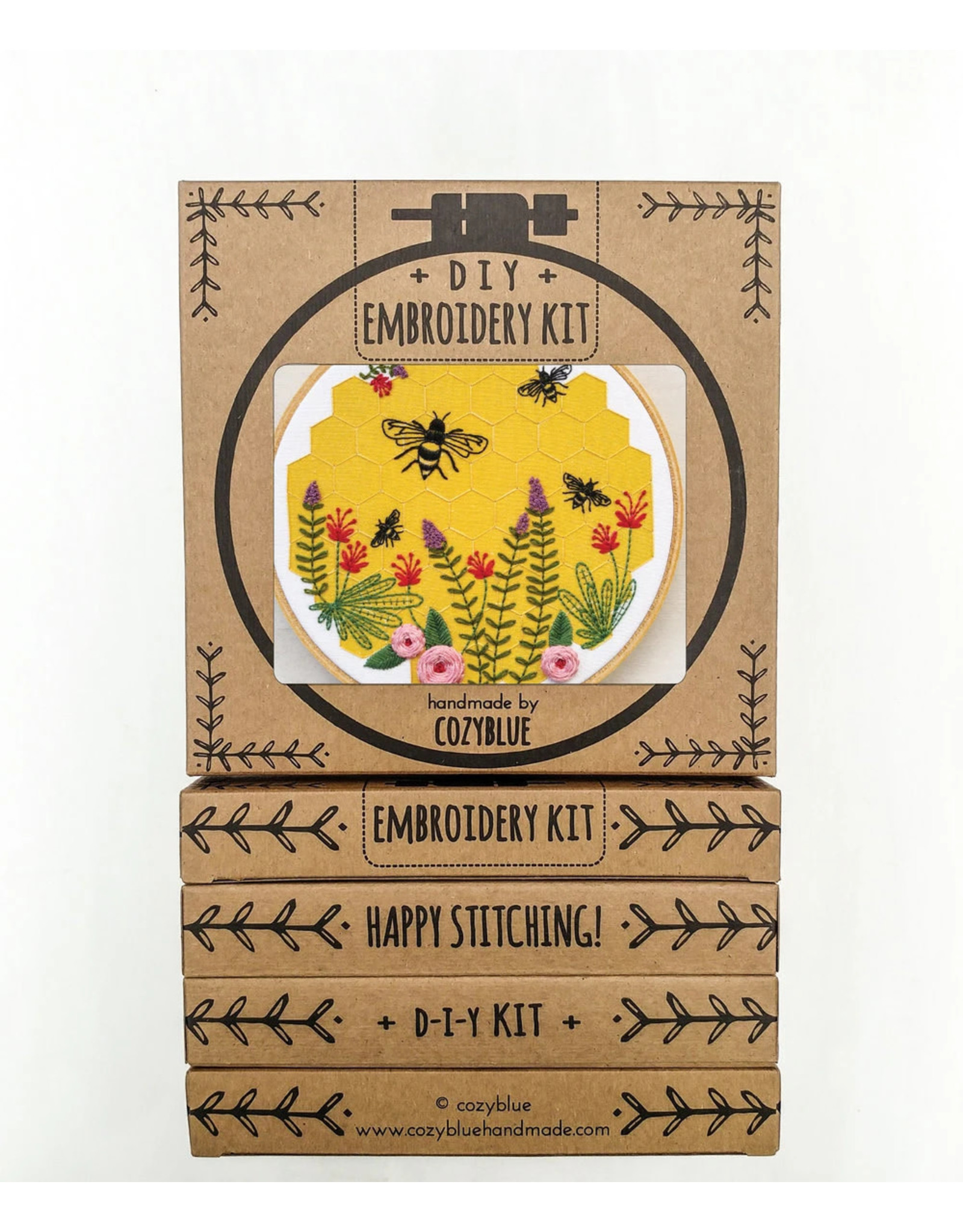 cozyblue ON ORDER-Bee Lovely Embroidery Kit from cozyblue