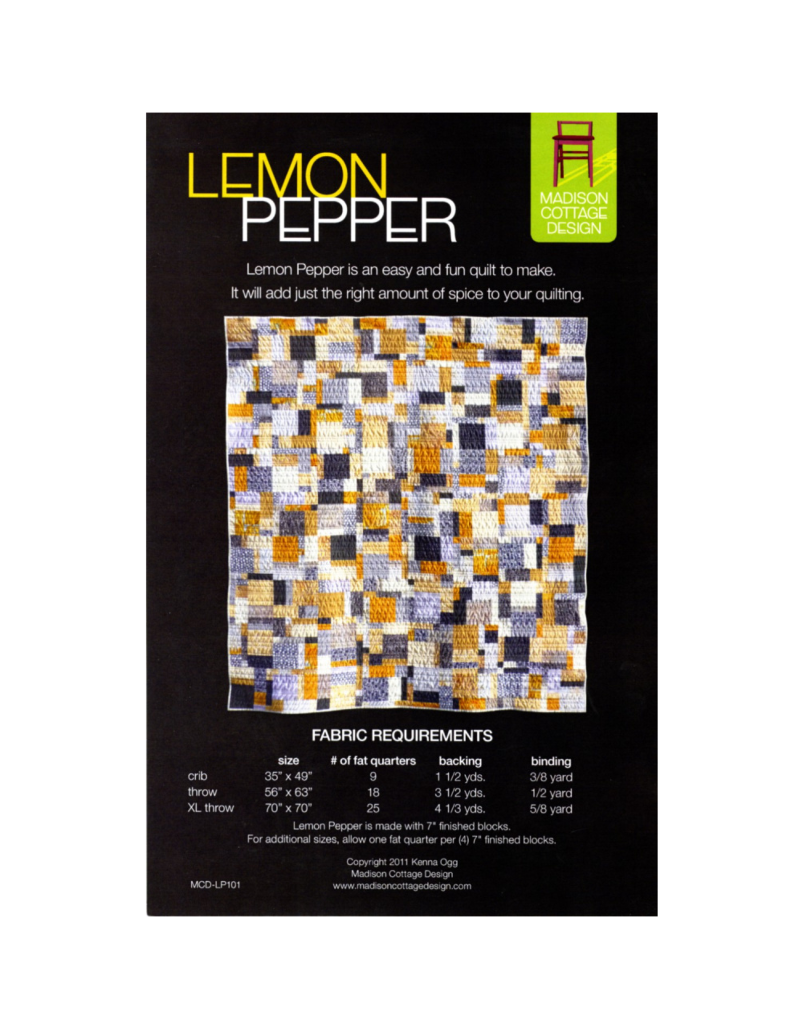 Madison Cottage Design Lemon Pepper Quilt Pattern