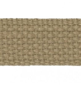 Checker Tan Cotton Webbing Strapping 1" wide, by the yard