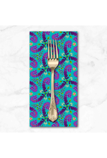 PD's Odile Bailloeul Collection MagiCountry, Fronds in Turquoise, Dinner Napkin