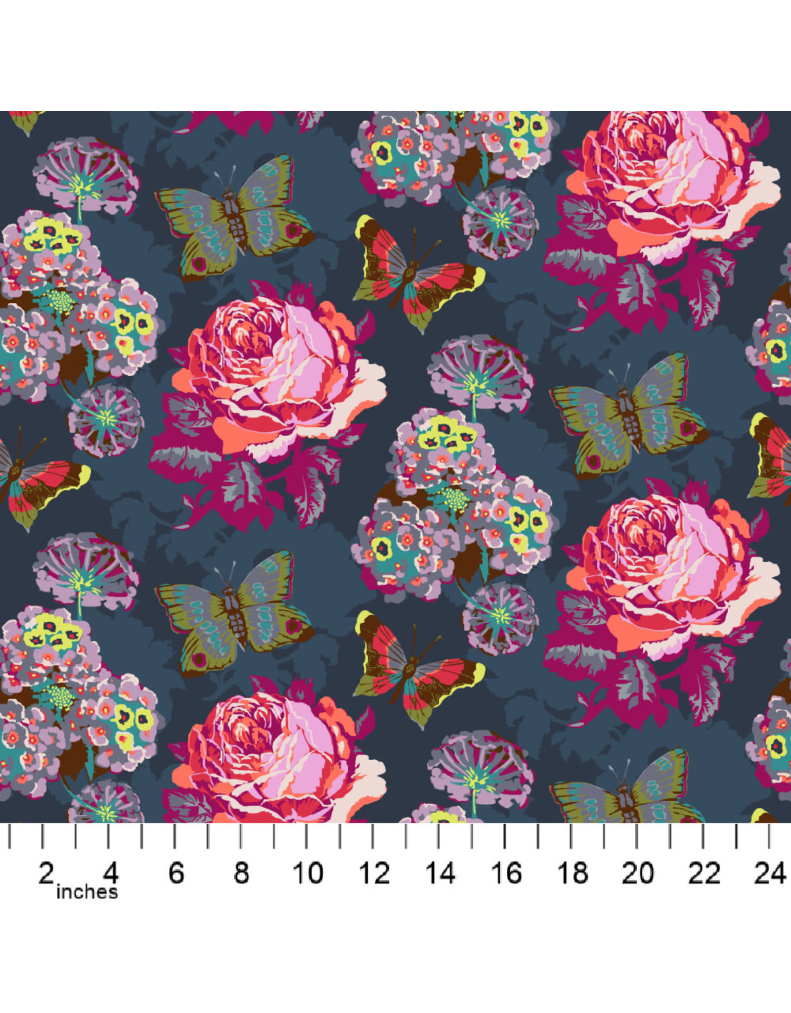Anna Maria Horner Love Always AM, Clippings in Charcoal, Fabric Half-Yards