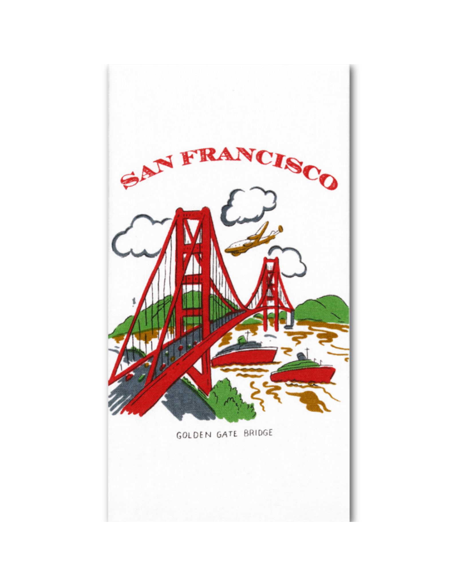 Red & White Kitchen Co. San Francisco Golden Gate Kitchen Towel 17” x 24”