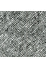 Carolyn Friedlander Architextures, Crosshatch in Black, Fabric Half-Yards