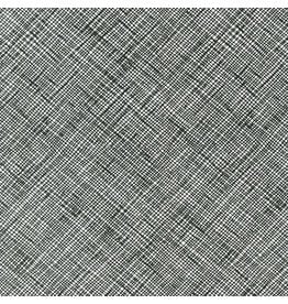 Carolyn Friedlander Architextures, Crosshatch in Black, Fabric Half-Yards