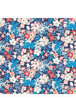 PD's Liberty of London Collection Liberty The Carnaby Collection, Westbourne Posy in Retro Indigo, Dinner Napkin