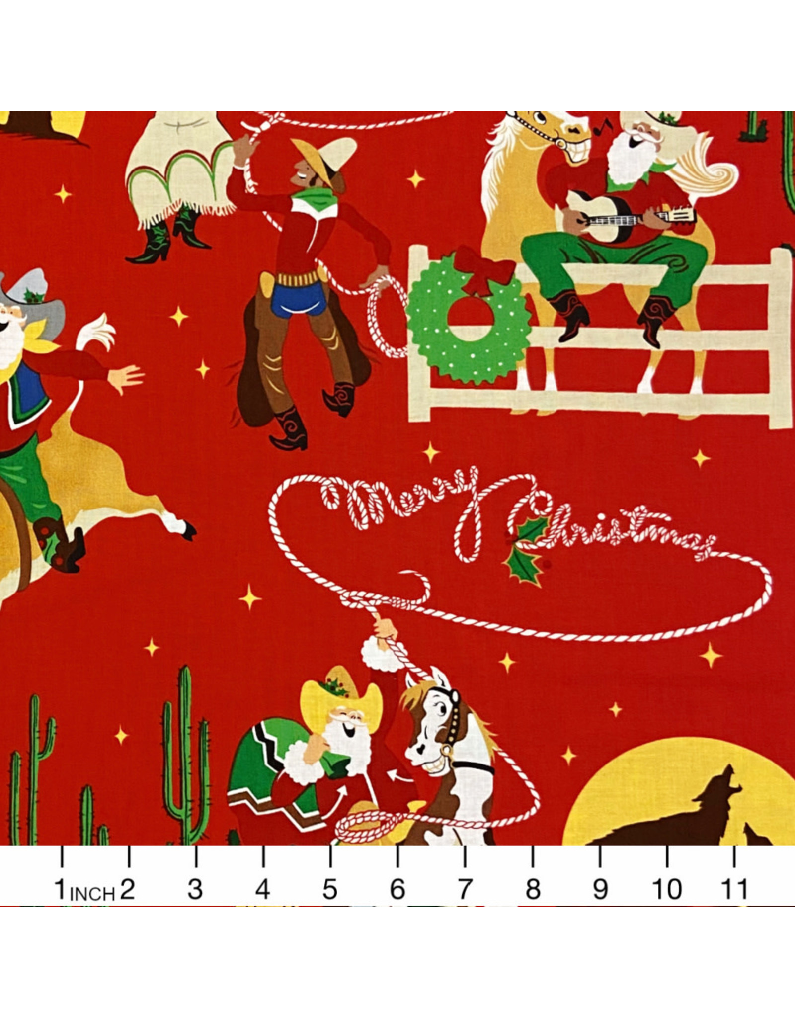 Christmas Collection Christmas Time, Giddy-Up Santa in Red, Dinner Napkin