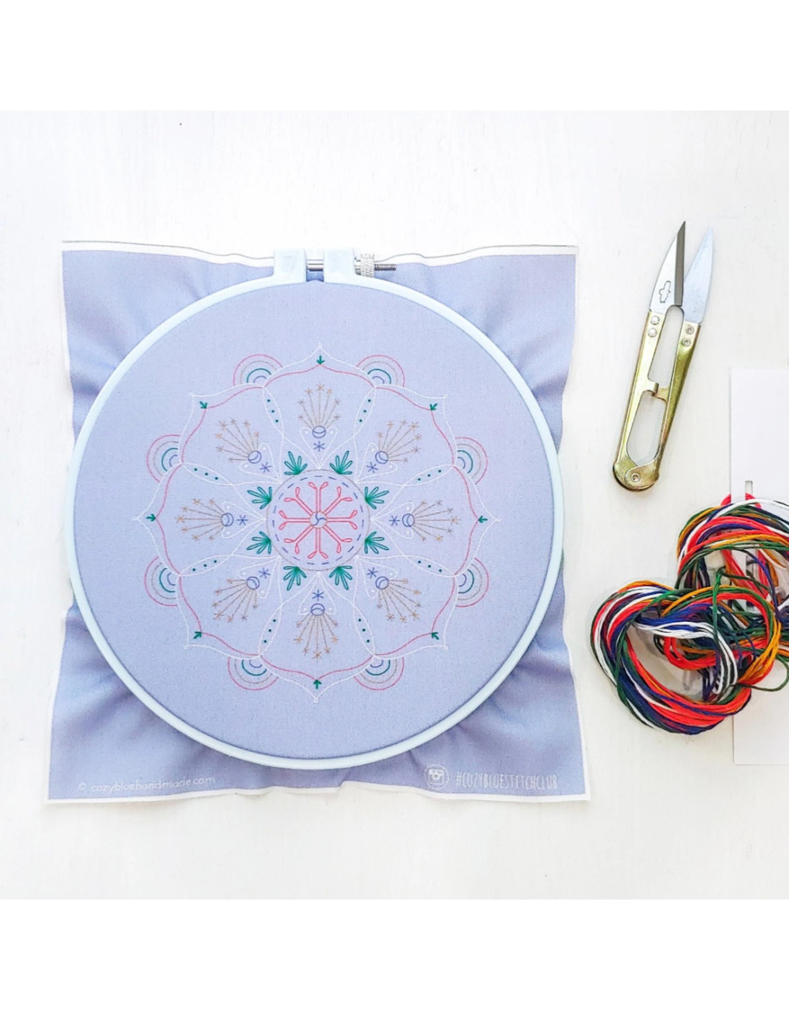 cozyblue Rainbow Mandala Embroidery Kit from cozyblue