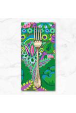 PD's Kaffe Fassett Collection Kaffe Collective, Embroidered Flower in Green, Dinner Napkin