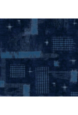 Windham Fabrics Midnight, Woven Ikat in Overdyed, Fabric Half-Yards