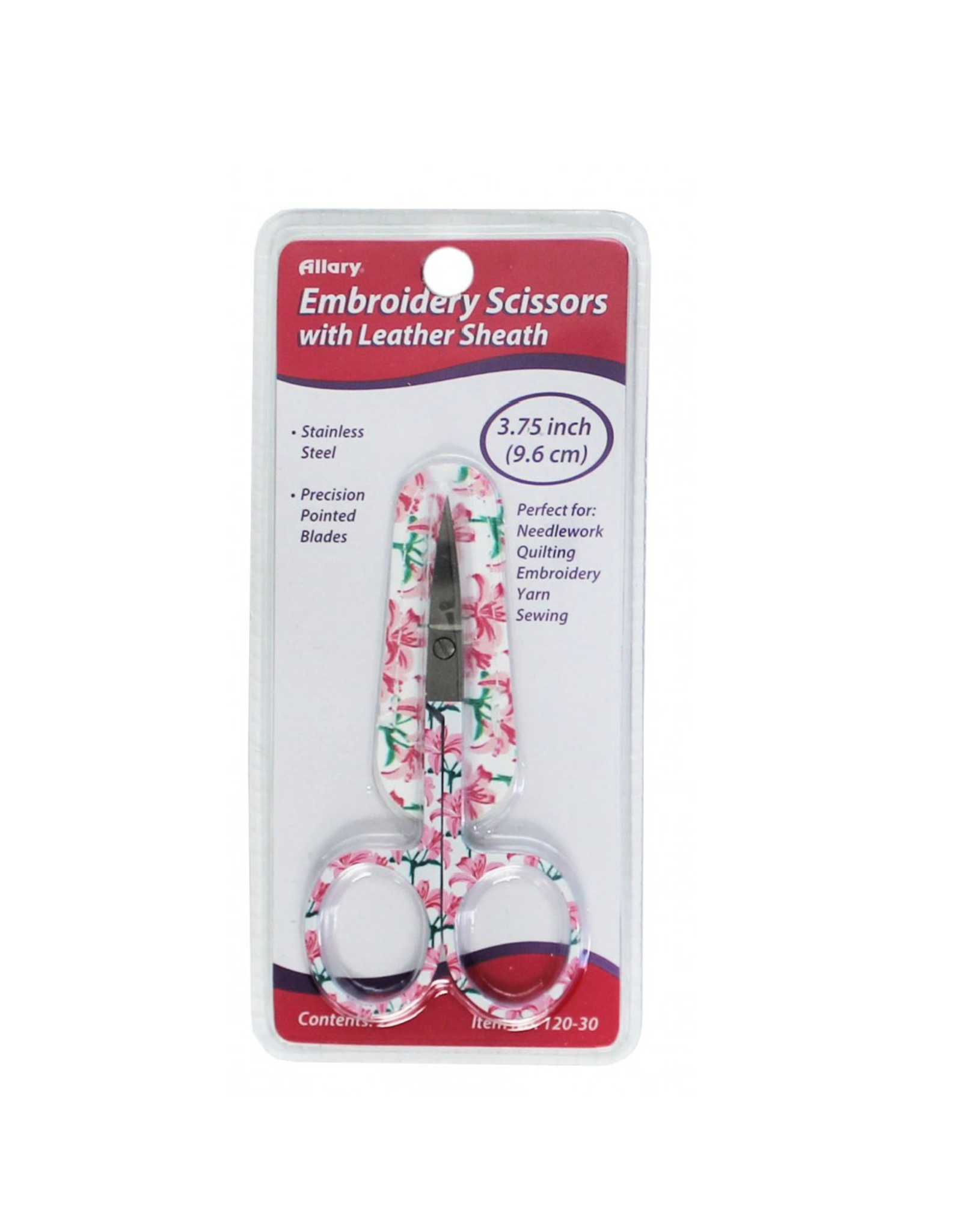 PD Embroidery Scissors with Leather Sheath, Assorted Florals