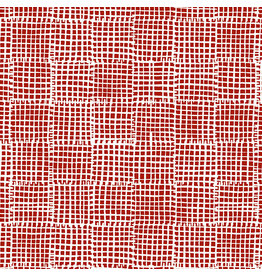 Sarah Golden Century Prints, Trellis Grid in Terracotta, Fabric Half-Yards